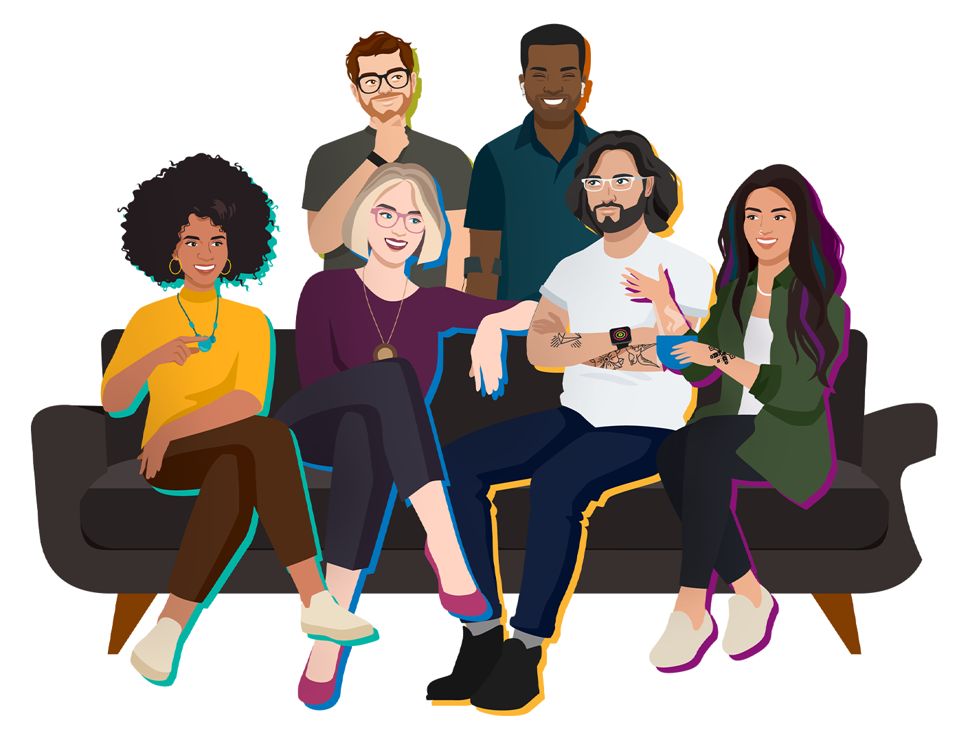 The binge-worthy PMQ series follows six diverse characters, all new people managers, who represent a range of ethnicities, gender identities, bodies, abilities, and personalities.